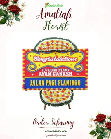 Sewa Papan Bunga Batang Kapas